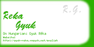 reka gyuk business card