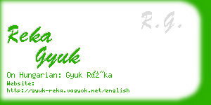 reka gyuk business card